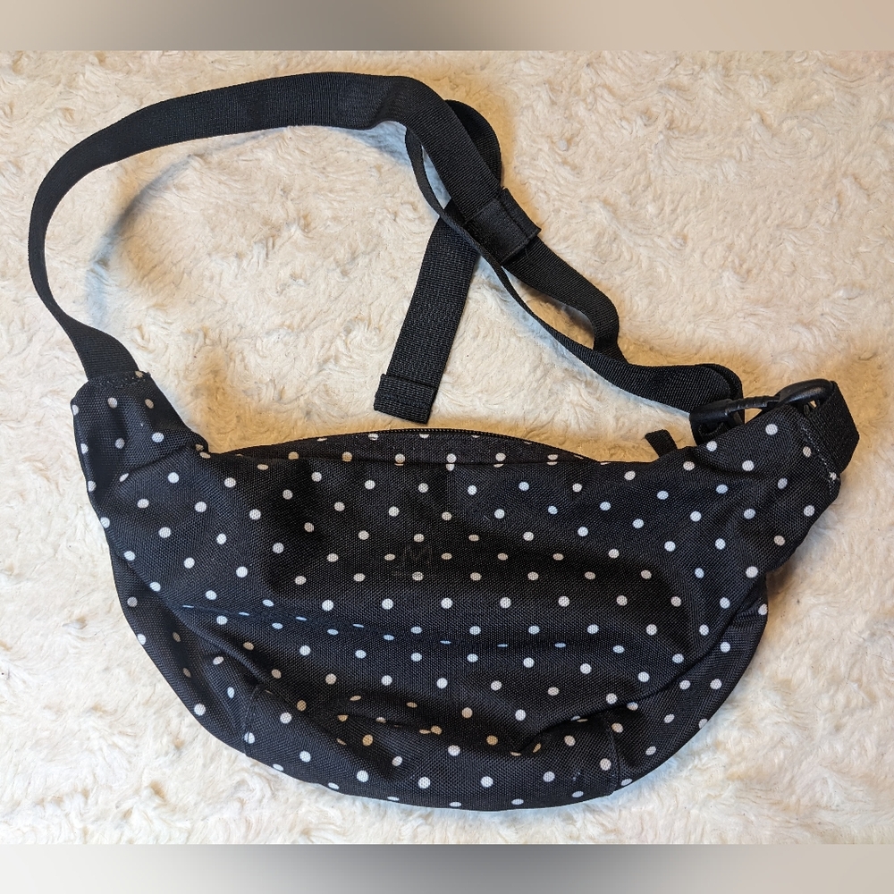 JanSport Brown and White Polka Dot Belt Bag - Picture 3 of 7